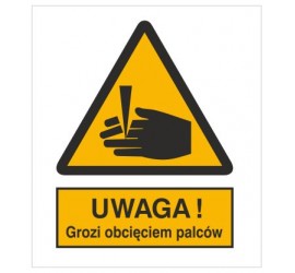 Znak ostrzeżenie przed obcięciem palców (336)