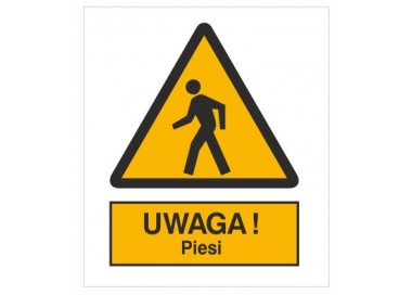 Znak ostrzeżenie przed pieszymi (338)