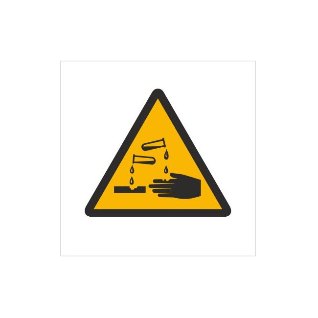 Znak ostrzeżenie przed substancjami żrącymi (303)