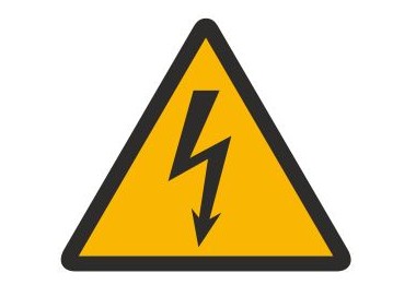 Znak ostrzeżenie przed porażeniem prądem elektrycznym (307)
