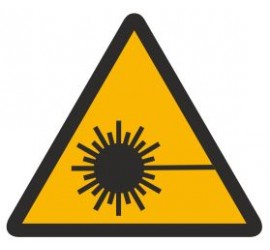Znak ostrzeżenie przed promieniami laserowymi (308)