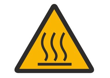 Znak ostrzeżenie przed gorącą powierzchnią (322)