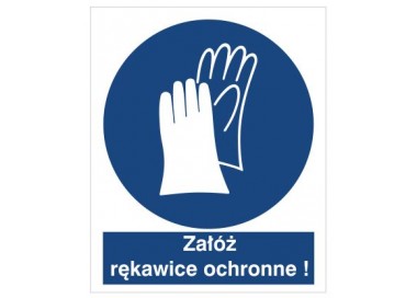 Znak nakaz stosowania ochrony rąk (407)