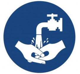 Znak nakaz mycia rąk (411)