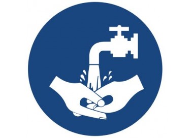 Znak nakaz mycia rąk (411)