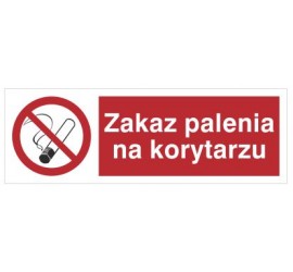 Znak zakaz palenia na korytarzu (209-10)