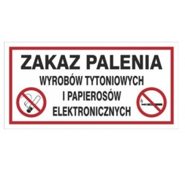 Zakaz palenia wyrobów tytoniowych i pap. elektr. (209-22)
