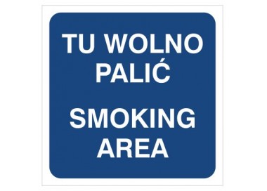 Tu wolno palić smoking area (831-03)