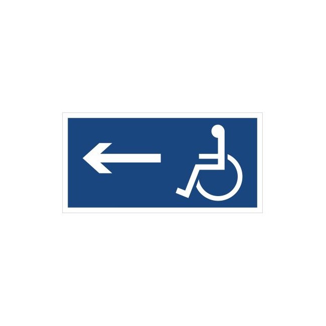 Kierunek drogi dla inwalidów (w lewo) (821)