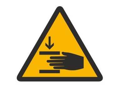 Znak ostrzeżenie przed zgnieceniem dłoni (327)