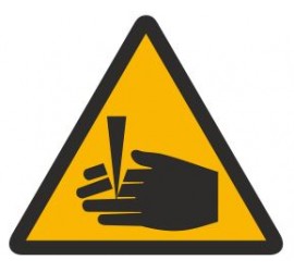 Znak ostrzeżenie przed obcięciem palców (336)