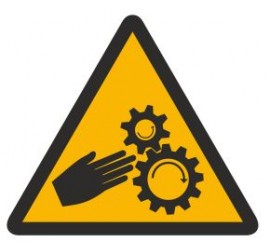 Znak ostrzeżenie przed niebezpieczeństwem wciągnięcia ręki (337)