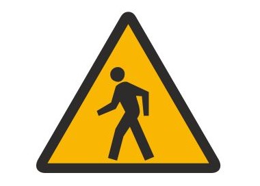Znak ostrzeżenie przed pieszymi (338)