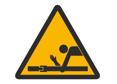 Znak ostrzeżenie przed ruchomymi elementami (345)