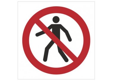 Znak zakaz przejścia (P04)