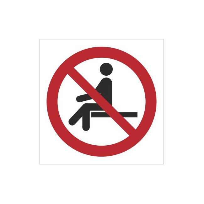 Znak zakaz siadania (P18)
