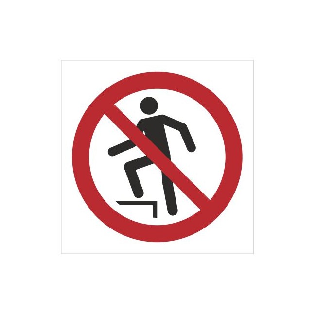 Znak zakaz chodzenia po powierzchni (P19)