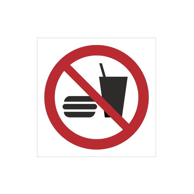 Znak zakaz spożywania posiłków (P22)