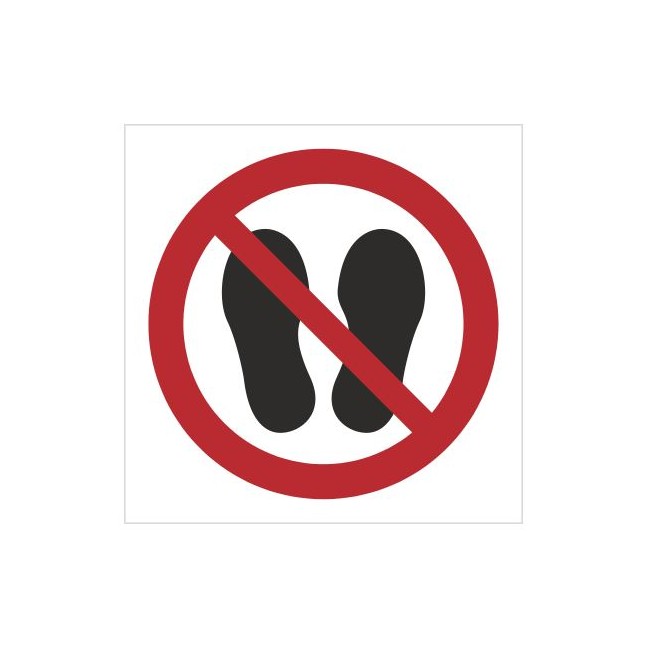 Znak zakaz chodzenia i stawania (P24)