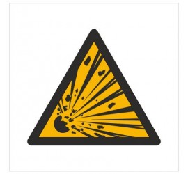 Znak ostrzeżenie przed niebezpieczeństwem wybuchu (W02)