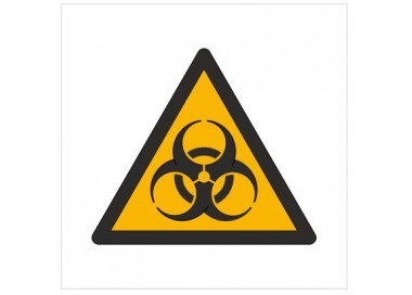 Znak ostrzeżenie przed skażeniem biologicznym (W09)