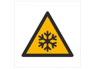 Znak ostrzeżenie przed niską temperaturą / warunkami zamarzania (W10)