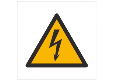 Znak ostrzeżenie przed napięciem elektrycznym (W12)