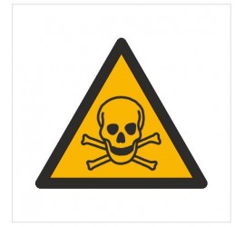 Znak ostrzeżenie przed materiałami toksycznymi (W16)