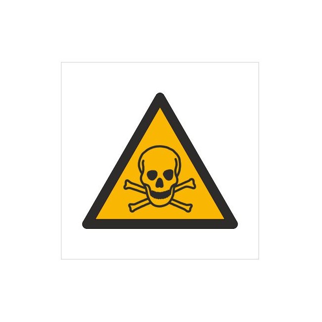 Znak ostrzeżenie przed materiałami toksycznymi (W16)