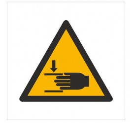 Znak ostrzeżenie przed zgnieceniem dłoni (W24)
