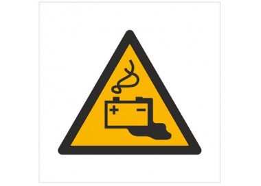 Znak ostrzeżenie przed ładowaniem baterii (W26)