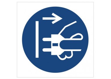 Znak nakaz odłączenia urządzenia od sieci elektrycznej (M06)